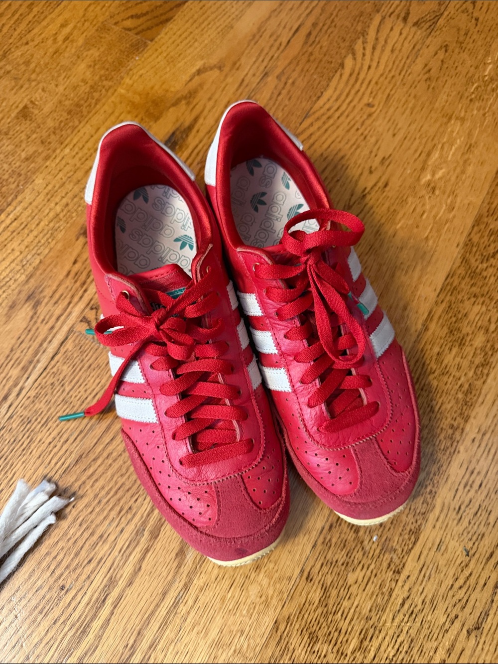 adidas Japan Women’s Red & White Retro Three-Stripe Sneakers
